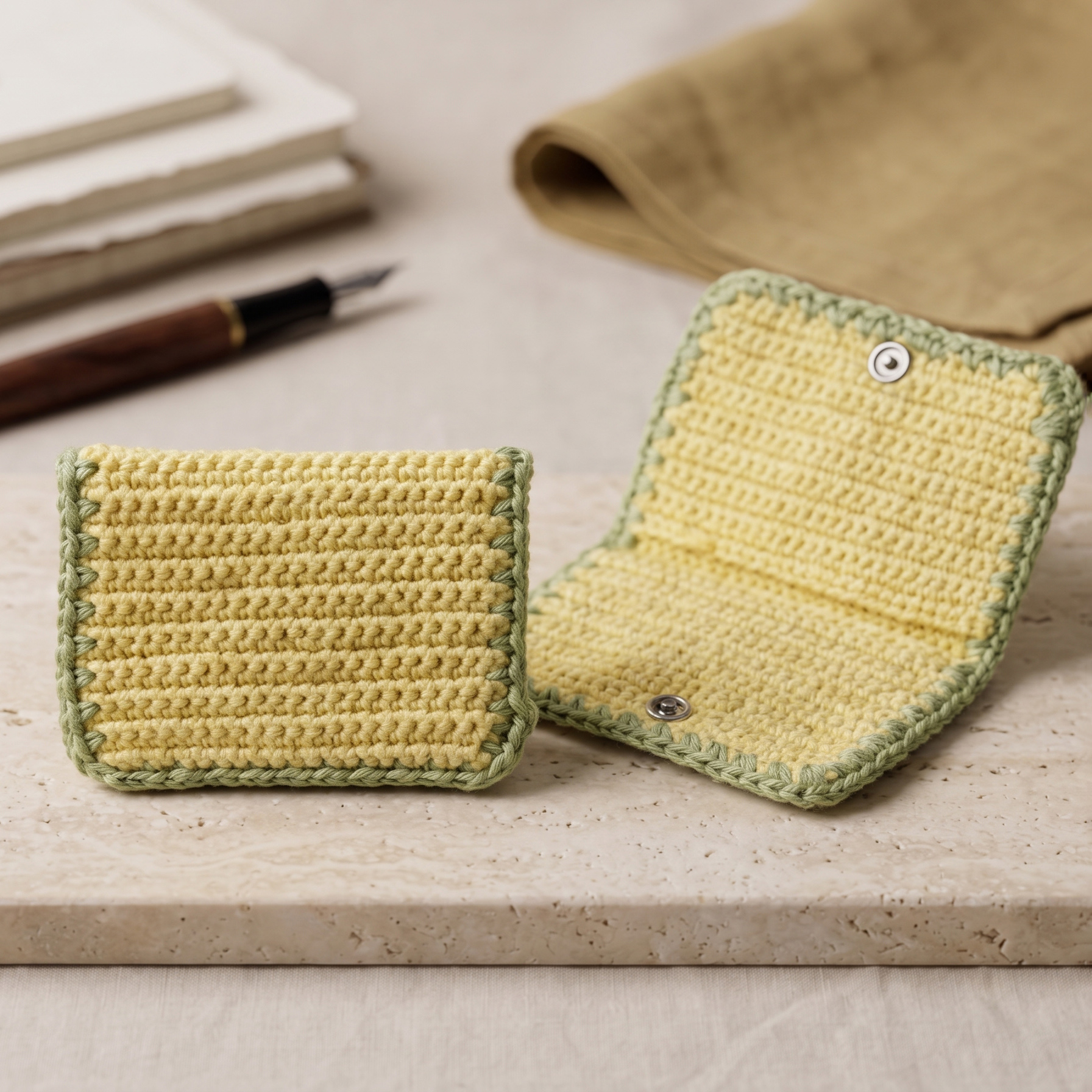 Lemonade Crochet Card Holder